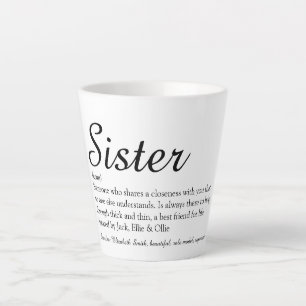 Beste Zus Ooit Definitie Elegant Schrift Latte Mok