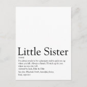 Beste zus ooit definitie leuk modern briefkaart (Voorkant)