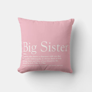 Beste Zus Ooit Definitie Meisjesachtig Roze Kussen