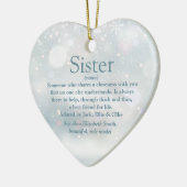 Beste Zus Ooit Definitie Prettig Kerstfeest Keramisch Ornament (Links)