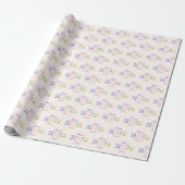 Beste Zus Ooit Gebroken Wit Patroon Cadeaupapier (Uitgerold)