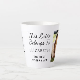 Beste zus ooit gepersonaliseerde foto latte mok