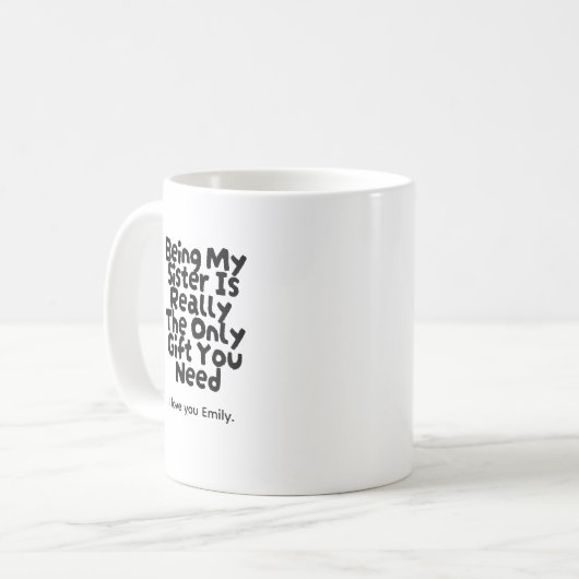 Beste Zus Ooit Grappige Schoonzus Koffiemok (Voorkant links)