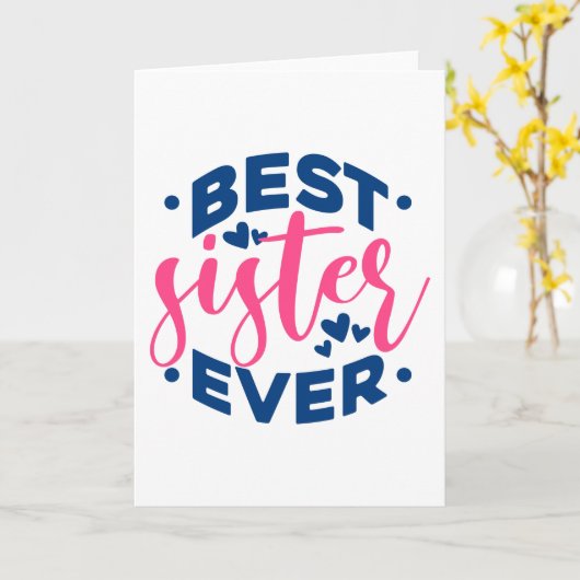 Beste Zus Ooit Kaart (Gele Bloem)