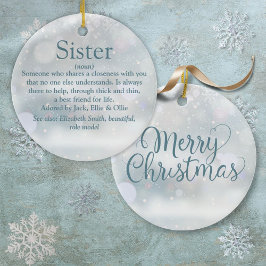 Beste Zus Ooit Kerstmis Definitie Keramisch Ornament