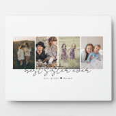 Beste Zus Ooit Modern Schrift 4 Foto's Collage Fotoplaat (Voorkant)