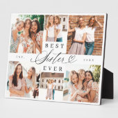 Beste zus ooit zuster script hart foto collage fotoplaat (Zijkant)