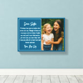 Beste Zus Script Fotocollage Canvas Afdruk (Insitu (Houten vloer))