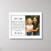 Beste Zus Script Fotocollage Canvas Afdruk (Voorkant)