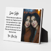 Beste zus Script Gift Voor zus Photo Collage Fotoplaat (Zijkant)