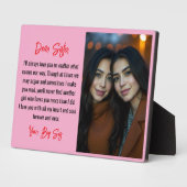 Beste zus Script Gift Voor zus Photo Collage Fotoplaat (Zijkant)