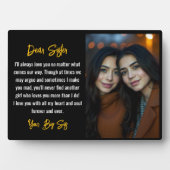 Beste zus Script Gift Voor zus Photo Collage Fotoplaat (voorkant)