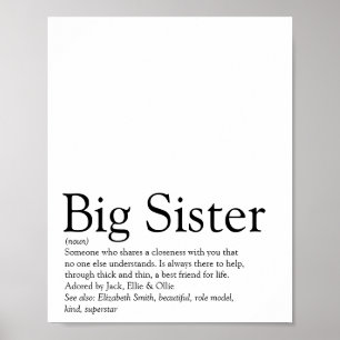 Beste Zus Ter Wereld Definitie Modern Plezier Poster