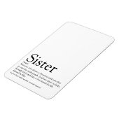 Beste Zus Ter Wereld Definitie Zwart en Wit Magneet (Linkerzijde)