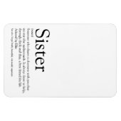 Beste Zus Ter Wereld Definitie Zwart en Wit Magneet (Horizontaal)