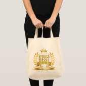 Beste Zus Ter Wereld Goud Tote Bag (Voorkant (product))