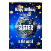 Beste zus ter wereld jarig (Voorkant)