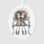 Beste zus/vriend/familielid ter wereld ornament (voorkant)