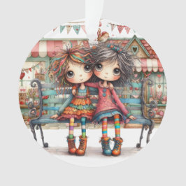 Beste zus/vriend van de wereld - zie terug. ornament