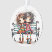 Beste zus/vriend van de wereld - zie terug. ornament (voorkant)