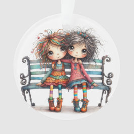 Beste zus/vriend van de wereld - zie terug. ornament