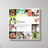 Beste zuster Ever Definition 12 Photo Collage Canvas Afdruk (Voorkant)