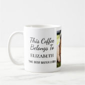 Beste zuster Ever Persoonlijke foto Koffiemok (Links)