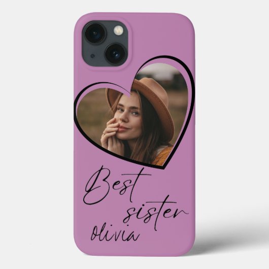 Beste Zuster Foto Elegant Modern Roze Case-Mate iPhone Case (Achterkant)