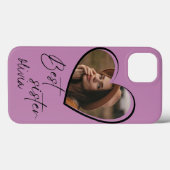 Beste Zuster Foto Elegant Modern Roze Case-Mate iPhone Case (Achterkant (horizontaal))