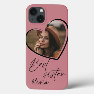Beste Zuster Foto Elegant Modern Zwart Case-Mate iPhone Case