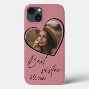 Beste Zuster Foto Elegant Modern Zwart Case-Mate iPhone Case