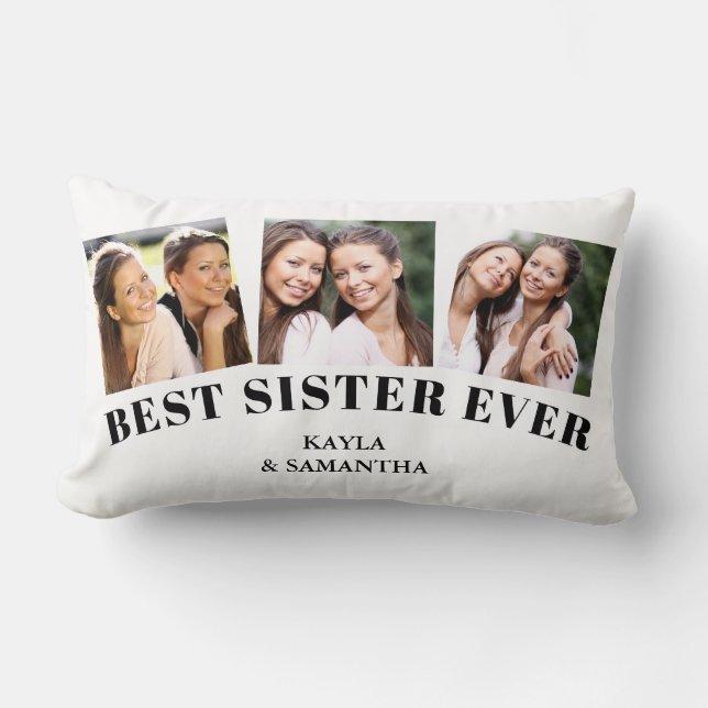 Beste zuster-fotocollage kussen (Voorkant)