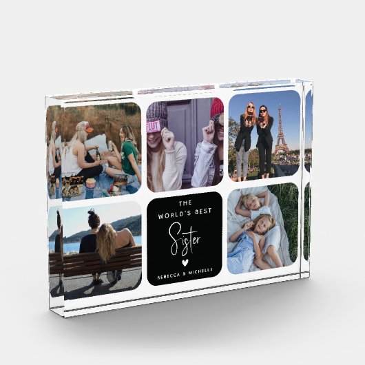 Beste zuster-fotocollage van de moderne wereld fotoblokken (Links)