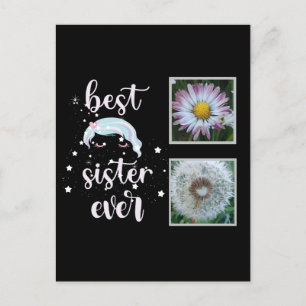 Beste zuster-fotosjabloon briefkaart