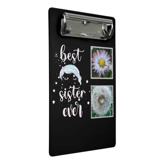 Beste zuster-fotosjabloon mini klembord (Schuin)