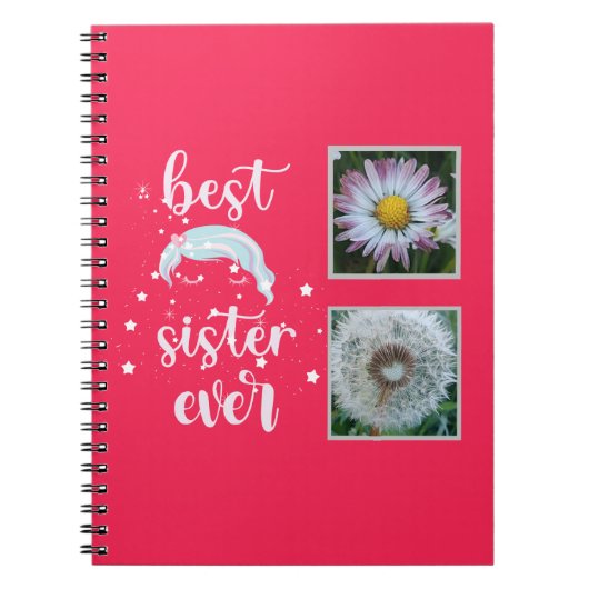 Beste zuster-fotosjabloon notitieboek (Voorkant)