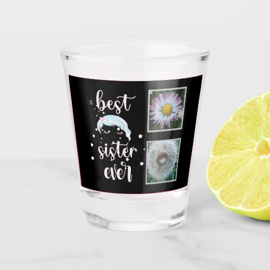 Beste zuster-fotosjabloon shot glas (Voorkant)