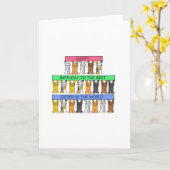 Beste zuster in de wereld Happy Birthday Katten Kaart (Gele Bloem)