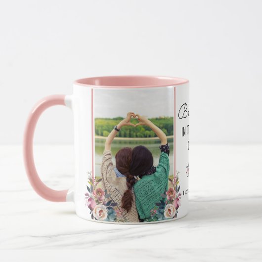 Beste zuster in Galaxy Chic Sis Birthday Foto Mok (Links)