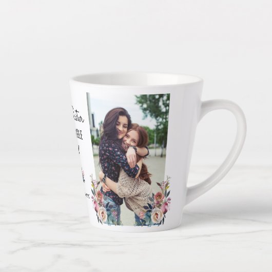 Beste zuster in het hele melkwegstelsel Aangepaste Latte Mok (Rechts)