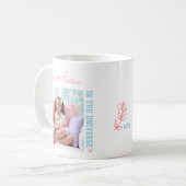 Beste zuster in het universum - twee vierkantsfoto koffiemok (Voorkant links)