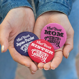 Beste Zuster in wereld galaxy trofee grootste Zust Ronde Button 5,7 Cm