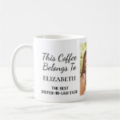 Beste Zuster-in-Wet ooit Persoonlijke Foto Koffiemok (Links)