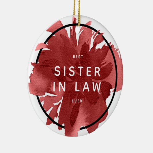 Beste zuster in Wet ooit Persoonlijke Waterverf Keramisch Ornament (Rechts)