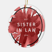 Beste zuster in Wet ooit Persoonlijke Waterverf Keramisch Ornament (Links)