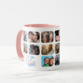 Beste zuster ooit 14 Foto Collage Mok (Voorkant links)