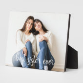 Beste zuster ooit elegante aangepaste foto fotoplaat (Zijkant)