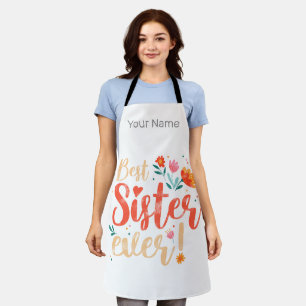 Beste zuster ooit Floral Meisjes Retro Design Schort