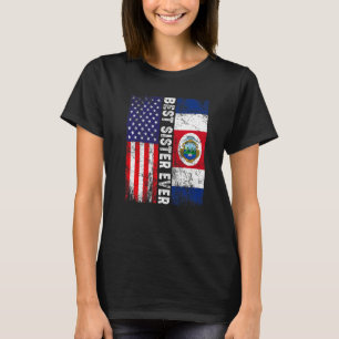 Beste zuster ooit Moederdag Costa Rica Amerikaanse T-shirt