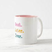 Beste zuster-ooit-Mok Tweekleurige Koffiemok (Voorkant rechts)